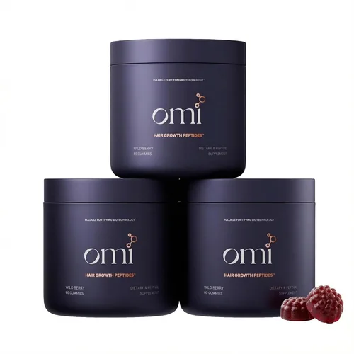 Vista 9 de OMI - Peptides for Hair Growth, Gummies for Women with Patented Follicle Fortifying Biotechnology, Now in Delicious Wild Berry Flavor