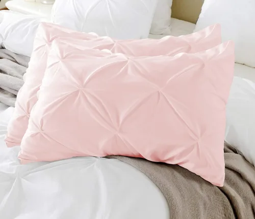 Vista 10 de beddingstar - Juego de fundas de almohada plisadas de 2 a 600 hilos, 100 % algodón egipcio, magníficas fundas de almohada decorativas