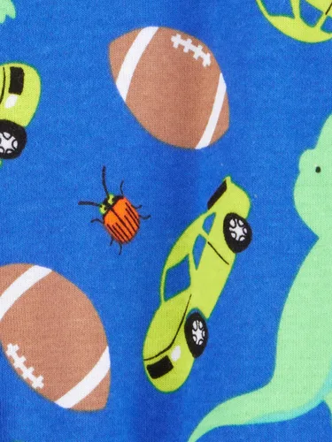 Vista 5 de Simple Joys by Carter's - Pijama de algodón con pies ajustados para bebés varones, paquete de 3