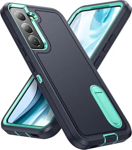 Vista 16 de Funda para Samsung Galaxy S22 Plus con función atril de 3 capas de grado militar, funda protectora de silicona resistente a prueba de golpes