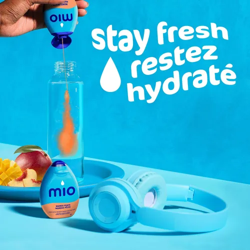 Vista 8 de MiO Potenciador líquido del agua del melocotón del mango, 1.6 fl oz/1.6oz, importado de Canadá