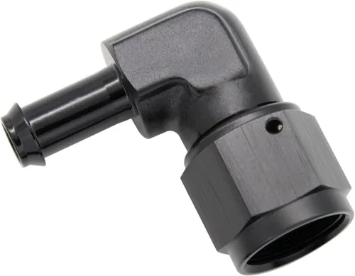 Vista 15 de Recta 6AN hembra giratoria a 1/4 "empuje en manguera adaptador de montaje de púas aluminio negro