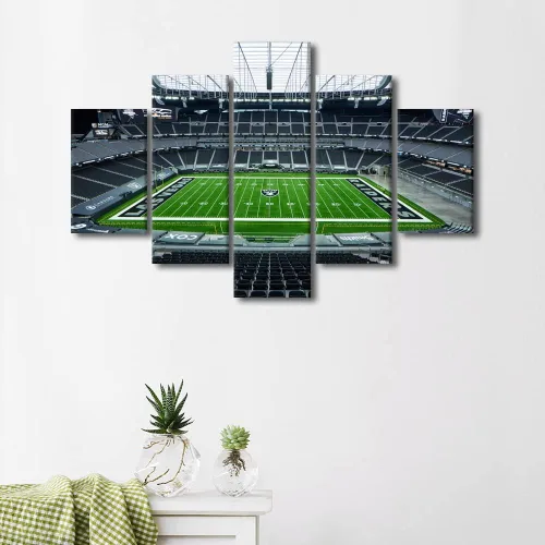 Vista 99 de TUMOVO Allegiant Stadium Arte de Lienzo para Pared de Sala de Estar Equipo de Fútbol Americano Pintura Moderna Nevada Las Vegas Cuadro Deportivo
