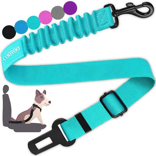 Vista 20 de COOYOO cinturón de seguridad retráctil y ajustable para perro, juego de 3 piezas, cinturón de nailon para vehículo, para que tu mascota esté segura