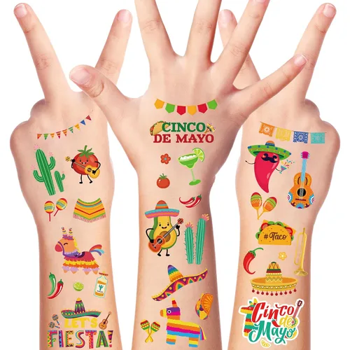 Vista 14 de 64 PIEZAS 4 Hojas Juego de Tatuajes Temporales del 4 de Julio, Decoraciones Patrióticas para Fiestas de Cara y Cuerpo, Calcomanías de Tatuajes
