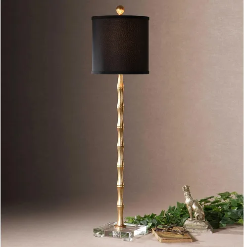 Vista 2 de Uttermost 29585-1 Quindici Lámpara de buffet de bambú de metal, color negro