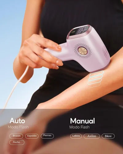 Vista 5 de INNZA Depilación láser con función de cuidado de enfriamiento por hielo para mujeres, permanente, 999,999 destellos sin dolor IPL, dispositivo