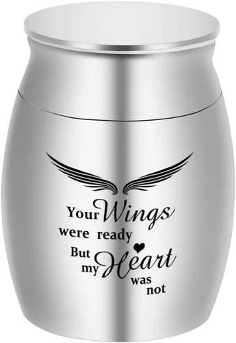 Vista 16 de Dletay Urnas pequeñas para cenizas humanas, recuerdo de 1.6 pulgadas, de acero inoxidable, mini urna conmemorativa de mariposa para mujeres y hombres
