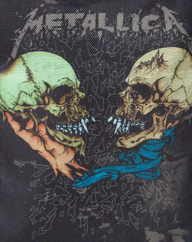 Vista 3 de Metallica Bolsa cruzada de saxo de rock sad but true Negro