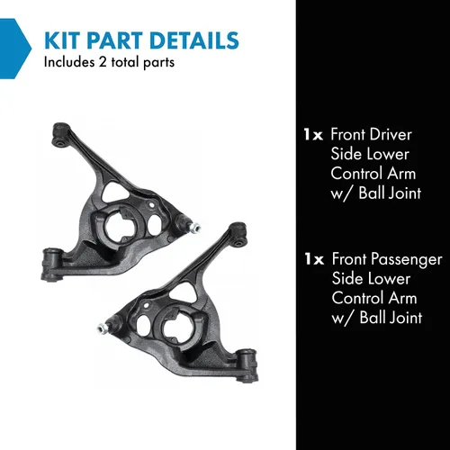 Vista 419 de Conjunto de Brazo de Control Inferior Delantero y Junta Esférica TRQ para Lado del Conductor y del Pasajero 2 Piezas Compatible con Ford Mustang GT