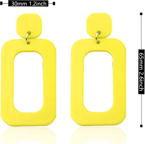Vista 4 de GBAHFY Aretes colgantes de neón retro retro de los años 80, accesorio de disfraz de fiesta de los años 80 para mujer, regalos de joyería