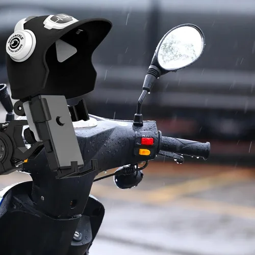 Vista 4 de MagiDeal Soporte de teléfono para bicicleta, visera solar/soporte para teléfono, lindo ángulo ajustable, soporte de teléfono para visera