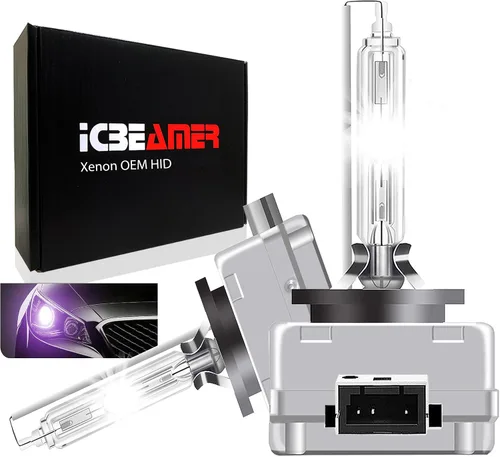 Vista 19 de ICBEAMER 10000K D1R D1C D1S Xenon HID Reemplazo directo Reemplazar bombillas de luz baja para faros delanteros de fábrica OEM [Color: azul]