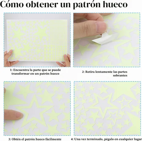 Vista 6 de Decoración de dormitorio de unicornio con estrellas que brillan en la oscuridad para niñas, calcomanías de pared de mariposa de hadas, calcomanías