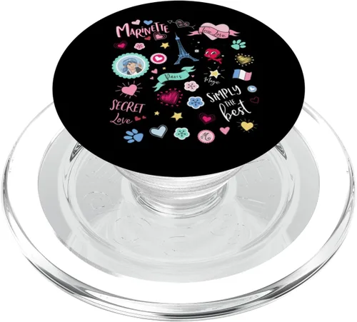 Vista 7 de Miraculous PopSockets de Mariquita Encantadora París Marinette Secret Love PopSockets intercambiables PopGrip