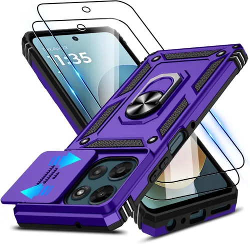 Vista 13 de ATUMP for Moto G-Play-2024 Case with Camera Lens Cover & HD Screen Protector(2 Pcs), [10FT Military Grade Drop Protection] Magnetic Ring Holder