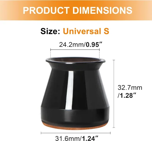 Vista 7 de 24 protectores de suelo para patas de silla para suelos de madera dura, cubiertas de silicona para proteger suelos de baldosas de madera, parte