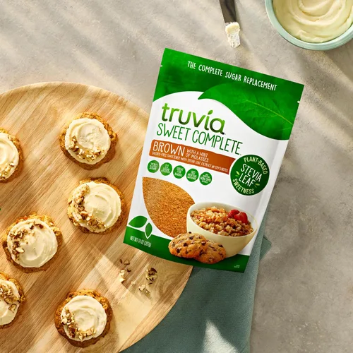 Vista 3 de Truvia Sweet Complete Edulcorante marrón, bolsa de 14 onzas