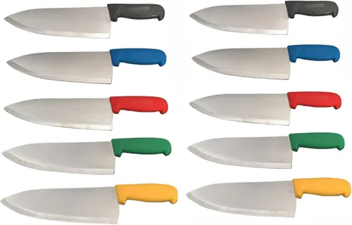 Vista 6 de Cuchillo de chef de 10 pulgadas, elige tu color, cubiertos de cocina comercial Razor Sharp - Cuchillos de cocina