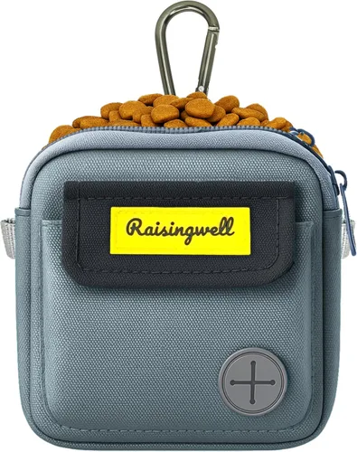 Vista 14 de Bolsa de golosinas para perros Raisingwell para caminar y entrenar con clicker, bolsas para excrementos pequeñas, riñonera con cierre, kit de A1.