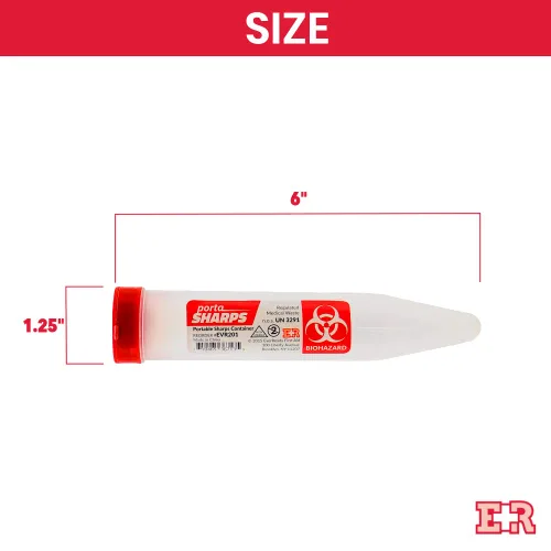 Vista 5 de Ever Ready First Aid Porta Sharps - Contenedor portátil para objetos punzantes con mecanismo de bloqueo