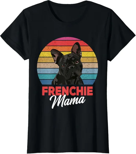 Vista 51 de Frenchie Mama - Camiseta divertida de regalo para niñas y perros Bulldog Francés, Negro, S