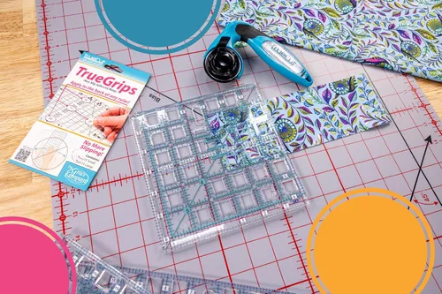 Vista 9 de TrueCut My Comfort - Cortador giratorio ergonómico de 1.772 pulgadas para tela, acolchado, costura, manualidades, zurdo o diestro, regla de guía