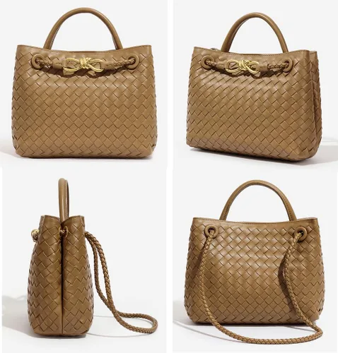 Vista 5 de Bolsos Hobo para mujer, bolso de mano tejido, bolso de hombro tejido, bolso cruzado, bolso tejido de moda, bolso de mano 2023