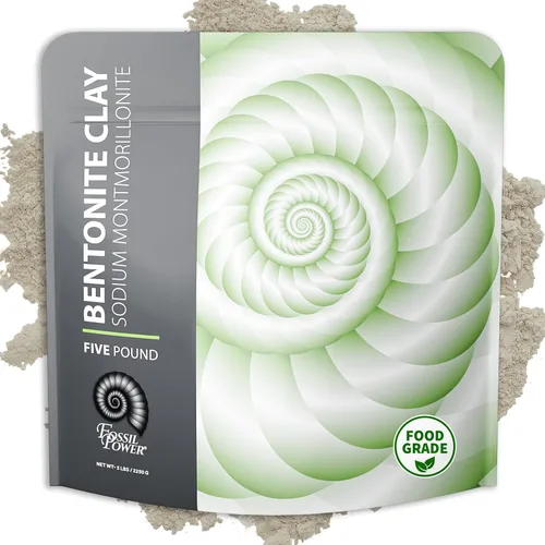 Vista 10 de FOSSIL POWER Arcilla de bentonita en polvo de grado alimenticio, 2 libras – Desintoxicación natural de metales pesados y limpieza de poros