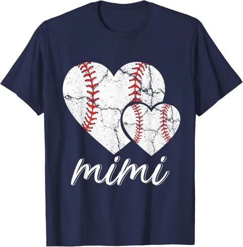 Vista 80 de Camiseta de béisbol Mimi para el Día de la Madre, Negro, S