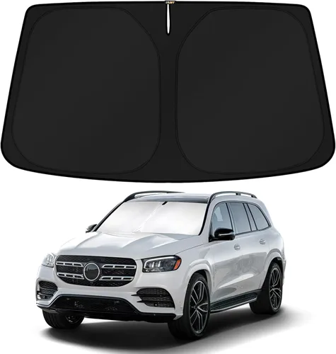 Vista 133 de KUST Parasol para parabrisas para BMW X1 F48 2016, 2017, 2018, 2019, 2020, 2021, 2022, accesorios de ajuste personalizado, parasol plegable