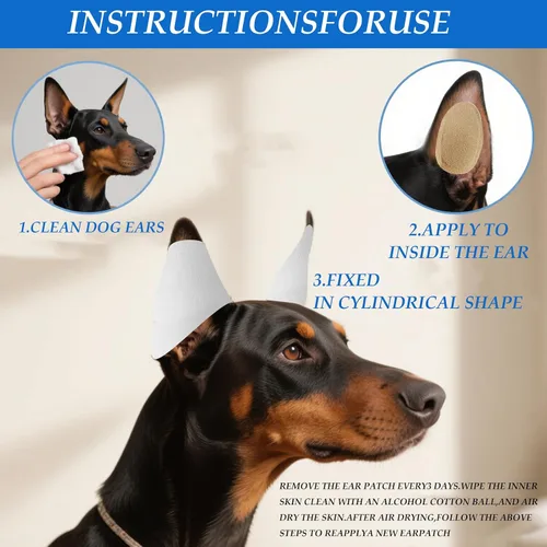 Vista 5 de 4 juegos de herramientas de soporte para orejas de perro, kit de publicación de orejas Doberman, herramienta de soporte de orejas de perro mediano a