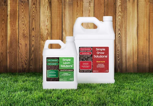 Vista 2 de Liquid Soil Loosener 32 onzas + Root Hume ácido húmico de 1 galón – Paquete de tratamiento de suelo – Simple Lawn Solutions