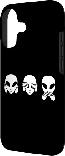 Vista 2 de Alien See Hear Speak No Evil Funny Extraterrestrial Space Case for iPhone 17