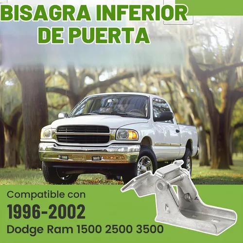 Vista 2 de Bisagra de puerta inferior delantera izquierda o derecha compatible con Dodge Ram (1500 1996-2001, 2500 3500 1996-2002) 1 pieza de repuesto