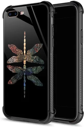 Vista 32 de ZHEGAILIAN Funda compatible con iPhone 7P/8P, AK 47, carcasa de munición para ametralladora AK 47, parte trasera de vidrio templado + funda