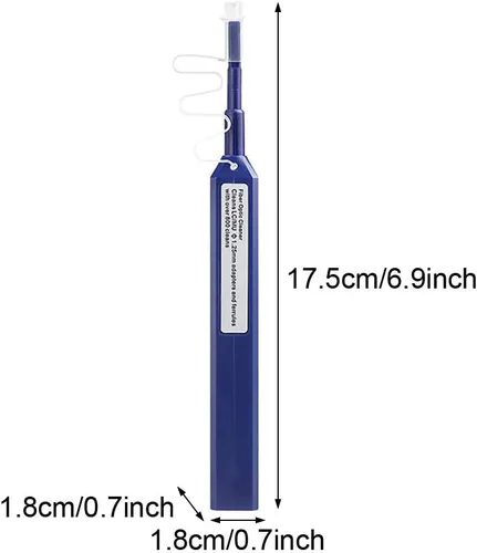 Vista 2 de 2 unids limpiador de fibra óptica conectores de fibra óptica, pluma limpiador de fibra óptica de más de 800 limpia para L C 0.049 in 0.098 in SC/ST