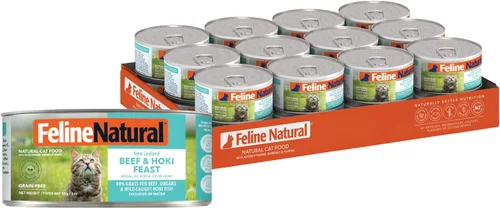 Vista 2 de Feline Natural New Zealand Comida Enlatada para Gatos Alimento Húmedo, Alto en Carne, Bajo en Carbohidratos y Sin Granos Comida Húmeda para Gatos