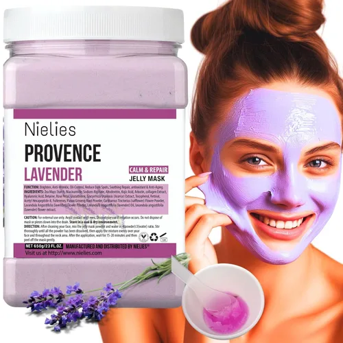 Vista 11 de Mascarilla facial profesional de gelatina - Mascarilla facial en polvo para hidratación y limpieza, 23 onzas líquidas (24 quilates)