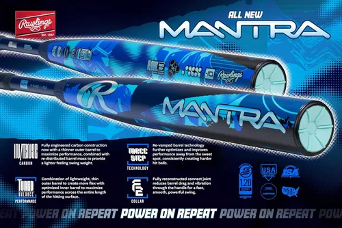 Vista 3 de Rawlings 2026 Bate de sóftbol Mantra Fastpitch -9 / -10 / -11 Drop Compuesto de 2 piezas Aprobado para todas las asociaciones