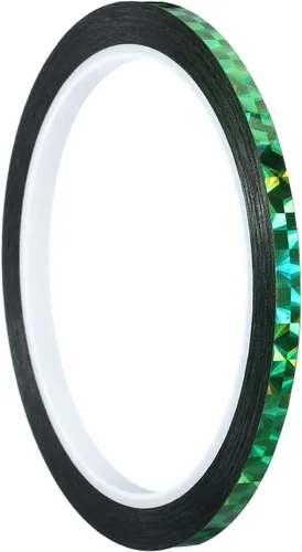 Vista 24 de PATIKIL Cinta prisma de 0.2 pulgadas x 55 yardas, adhesivo reflectante holográfico metalizado para detallar decoración de pared, arte, azul