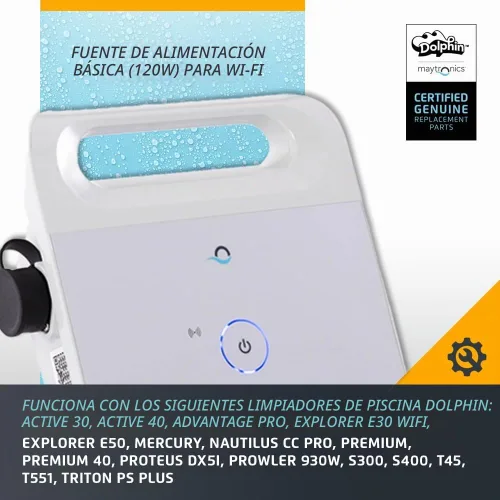 Vista 3 de Dolphin Pieza de repuesto genuina — Fuente de alimentación para modelos Wi-Fi — Número de pieza 99956085-ASSYV4