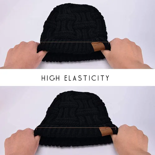 Vista 6 de Rosoz 1 y 2 paquetes de gorros de invierno para mujer