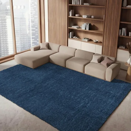 Vista 65 de SAFAVIEH Colección August Shag - Alfombra de área de 6 x 9 pies, color lila, diseño sólido, no desprende pelusa y de fácil cuidado, grosor de 1.2