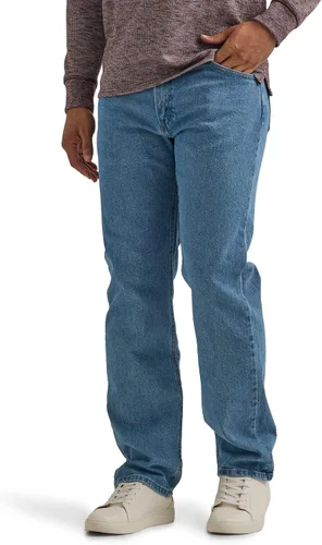 Vista 5 de Wrangler Authentics - Jeans clásicos de ajuste regular con 5 bolsillos Flex para hombre