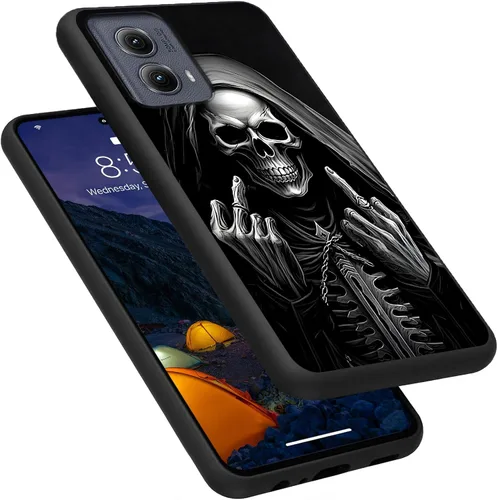 Vista 116 de Funda para Motorola Moto G Play 4G 2024, delgada y ligera, de silicona de TPU suave, color negro, ultrafina, para Motorola Moto G Play 4G 2024, Art