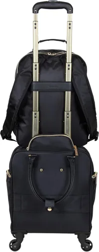 Vista 3 de Kenneth Cole Reaction Chelsea - Equipaje expandible de poliéster de 20 pulgadas, Negro