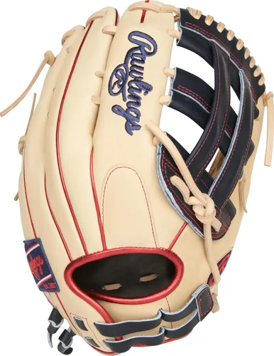 Vista 4 de 2026 Heart of the Hide Fastpitch Softball Gloves Premium Leather Camel / Azul marino Pro H Web