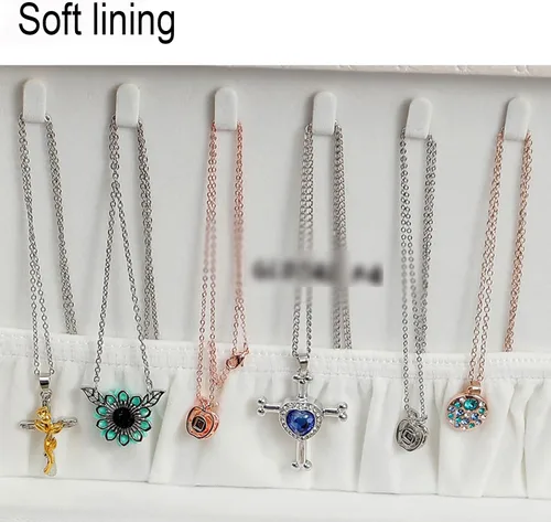 Vista 2 de LQIAN Jewelry Box for Women Girls Travel Case Necklace Ring Earrings Organizer joyeros organizador de Mujer