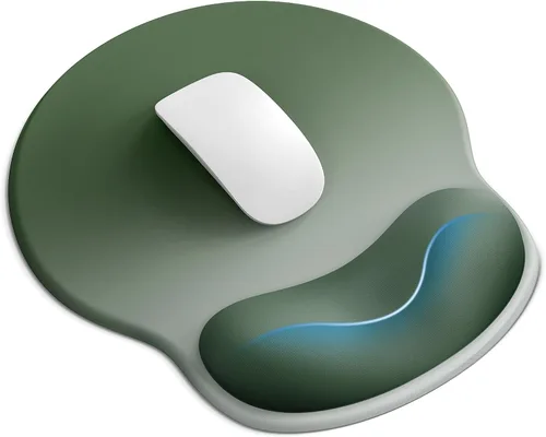 Vista 16 de Alfombrilla de mouse con reposamuñecas, ergonómicas para escritorio, alfombrilla de mouse antideslizante para oficina con soporte de muñeca de gel
